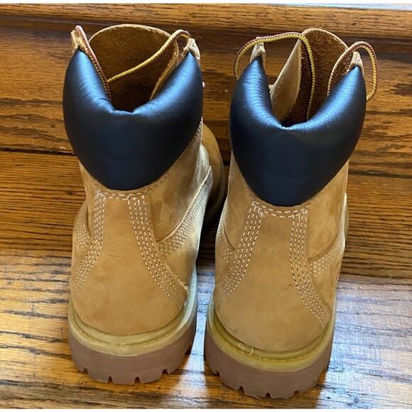 Timberland 6” Inch Premium Women’s Size 6.5 M Boots Nubuck Wheat Lace up Boots - Picture 4 of 10